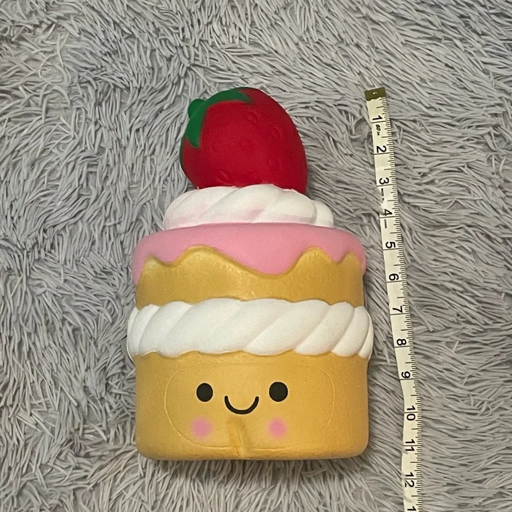 Large Strawberry Cake Squishy Squishable Toy - Picture 8 of 8